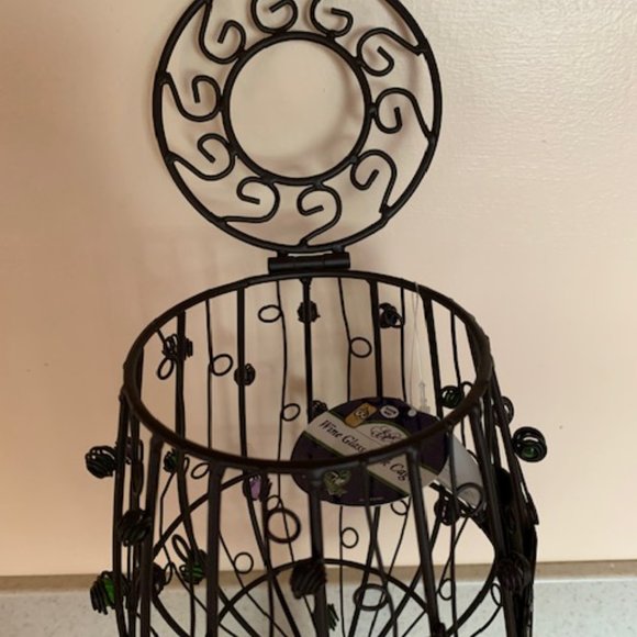 CORK CAGE WINE GLASS - NWT - Picture 5 of 7